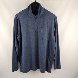 Salt Life Shirt Men XXL Navy Blue Stamina 1/4 Zip Mock Neck L/S Pullover SLM6249